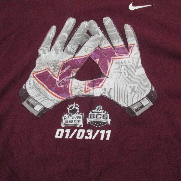 Texas State Bobcats Shirt Men XL Burgundy Nike NCAA Football Sports Standard Fit - Picture 4 of 9